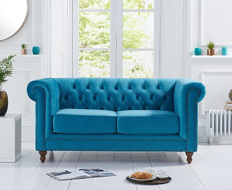 Wooden 2 Seater Chesterfield Sofa for Livingroom, Bedroom & Office | Modern Arm Chesterfield Sofa for Hallway Dime Store