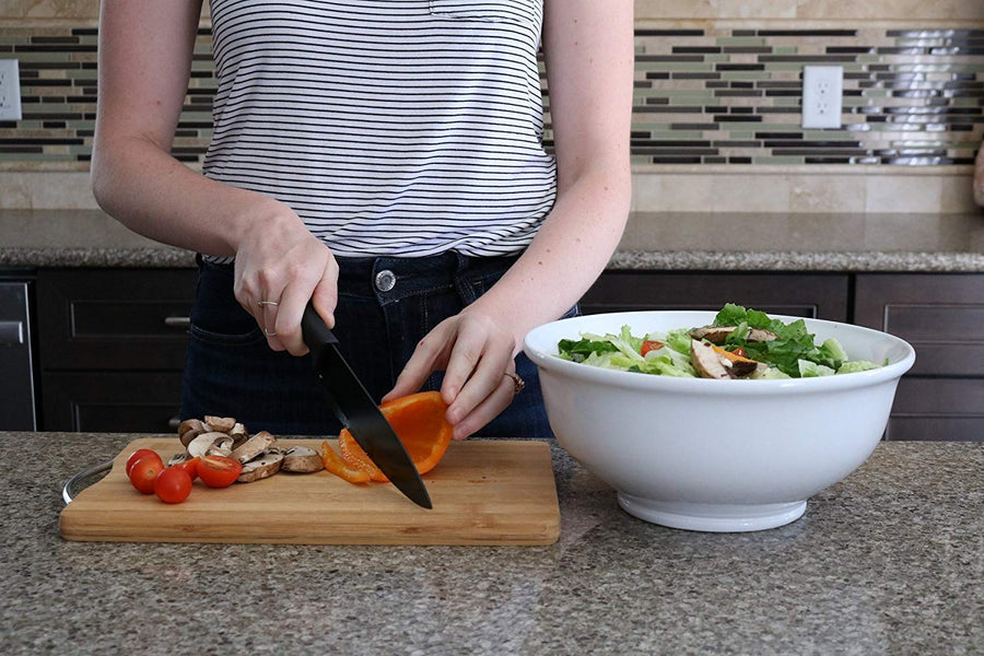 Natural Wood Chopping Board Cutting Board for Kitchen Vegetables, Fruits & Cheese, BPA Free, Eco-Friendly with Steel Handle Dime Store
