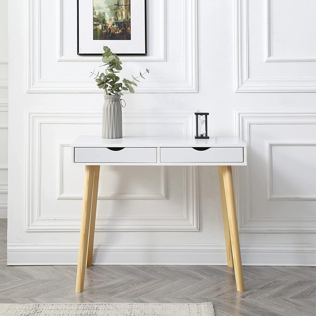 Console Table Side Table for Bedroom, Living Room with Storage Drawer and Legs, Office Table Desk, Bedside Table, End Table, Study Table Dime Store