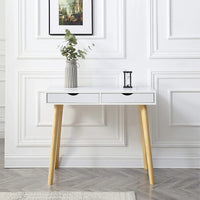 Thumbnail for Console Table Side Table for Bedroom, Living Room with Storage Drawer and Legs, Office Table Desk, Bedside Table, End Table, Study Table Dime Store