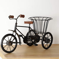 Thumbnail for Antique Wood and Wrought Iron Mini Rickshaw , Toy Gifts Showcase Display Home Desktop Décor for living room Dime Store
