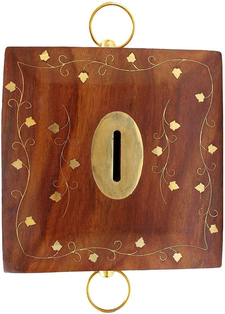 Wooden handcrafted Money Bank for Kids & adults , Gullak for home Décor , Coin Box with Lock Dime Store
