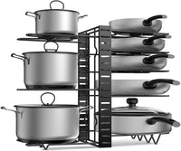 Thumbnail for Pot Rack Organizer Kitchen Organizer, 8 & 5 Tiers Adjustable Pots And Pans Organizer, Large Pot Lid Holders Pan Rack For Kitchen Cabinet Counter Dime Store