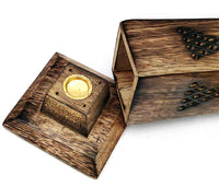 Thumbnail for Wooden Handmade Tower Incense Holder for Temple & Home , Incense Stick Box Holder Dhoop Stand Ash Catcher Decorative Handicraft Gift Dime Store