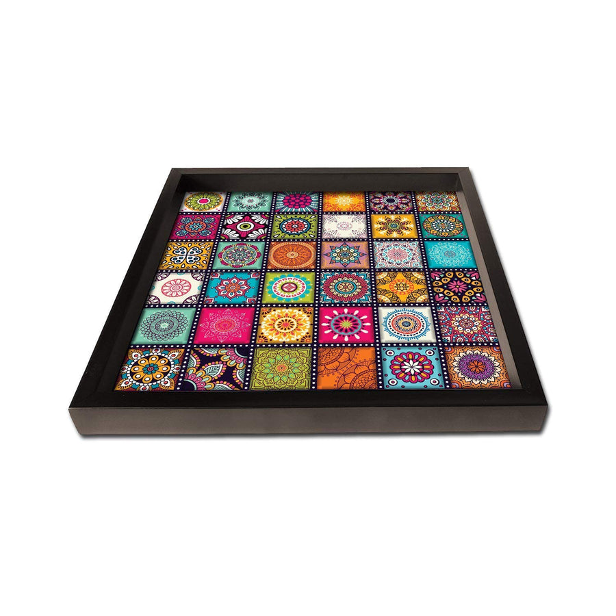 MDF Tray for Dining Table Serving Tray Fancy for Home and Kitchen Storage Tea Bed Tray Multipurpose Tray Tray for Décor Gift Item Dime Store