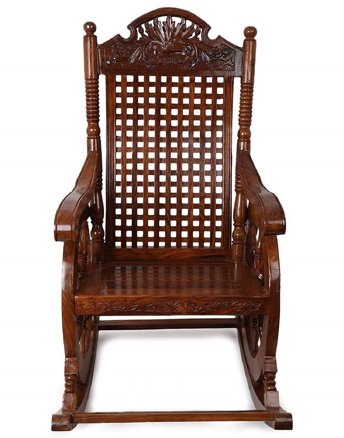 Wooden Rocking Chair , Easy Chair , Rolling Chair for Living Room | Chair for Bedroom | Rocking Chair for Adults & Grandparents Dime Store