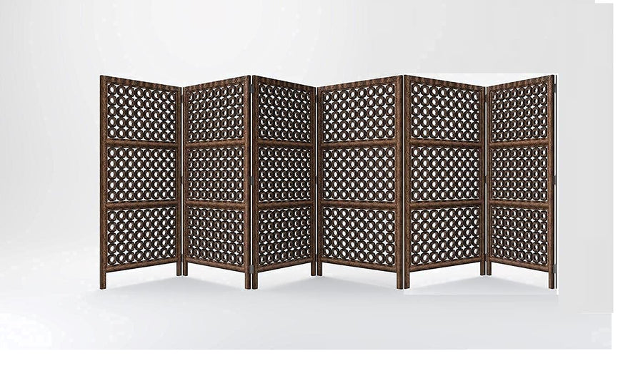 Wooden Freestanding Partition for Living Room & Office , Room Divider | Wall Screen for Decoration | Curtains for Bedroom | Traditional Partition Dime Store