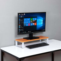 Thumbnail for Dime Store Monitor Stand for Desk, Table, Studio | Monitor Riser Stand | Computer Stand | Laptop Stand (100x21x11.25 cm, Brown) Dime Store