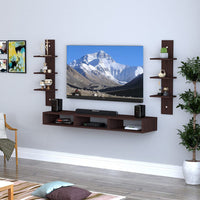 Thumbnail for Dime Store Wooden Foldable Wall Mounted TV Unit, Cabinet, with TV Stand Unit Wall Shelf for Living Room Wall Set Top Box Shelf Stand/TV Cabinet for Wall/Set Top Box Holder for Home/Living Room Ideal for TV Dime Store