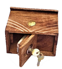 Thumbnail for Wooden Hut Shaped Money Bank for Coin Storage Organizer for Kids & Adults , Gullak for Gift Item Dime Store