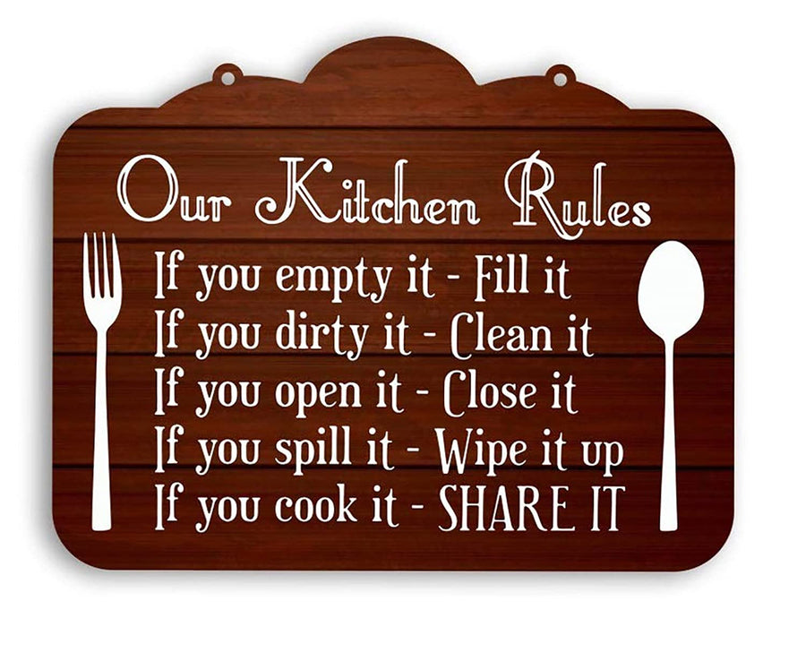 MDF Wall Decor Hanging Door Hanging Sign Quote for Home Decor Items & Kitchen Dime Store
