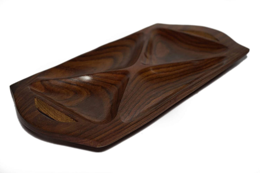 Wooden Handmade Dry Fruit Tray for Serving Kitchen Decoration Great Gift as Table or Kitchen Decor, Tray for Kitchen or Tea Table Dime Store