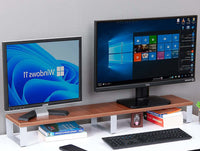 Thumbnail for Dime Store Monitor Stand for Desk, Table, Studio | Monitor Riser Stand | Computer Stand | Laptop Stand (100x21x11.25 cm, Brown) Dime Store