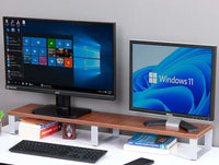 Thumbnail for Dime Store Monitor Stand for Desk, Table, Studio | Monitor Riser Stand | Computer Stand | Laptop Stand (100x21x11.25 cm, Brown) Dime Store