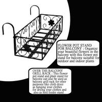 Thumbnail for Dime Store Hanging Basket for Railing Fence Over The Balcony Grill Rack Terrace Railing Basket, Plant Hanging Holder Indoor Outdoor Plant Stand Dime Store
