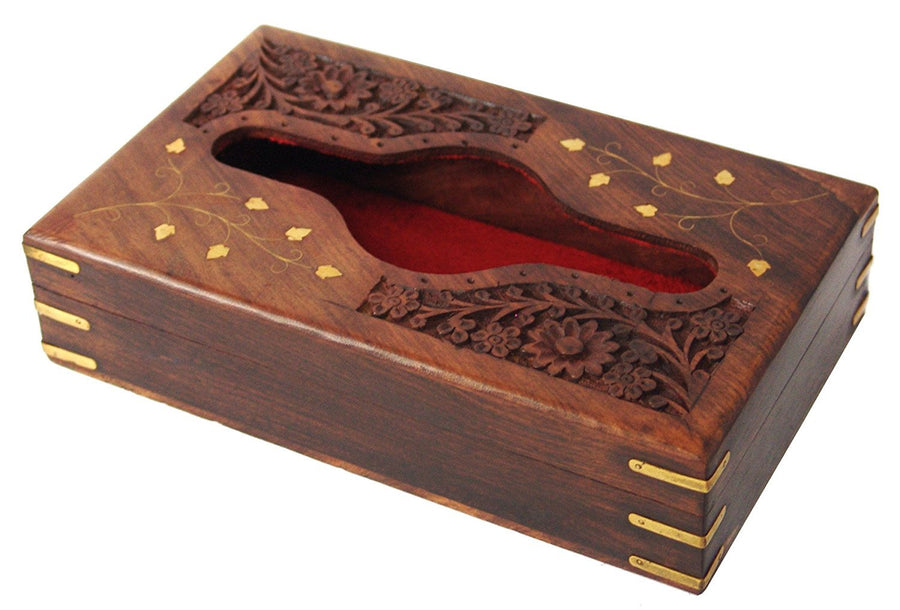 Wooden Handmade Napkin Holder Square Tissue Holder for Restaurant. Hotels, Office & Home Dime Store