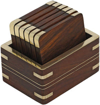 Thumbnail for Wooden Decorative Coaster Coaster for Home & Office Coasters Set of 6 for Tea Cups, Coffee Mugs, Beer Cans, Bar Tumblers and Water Glasses Dime Store