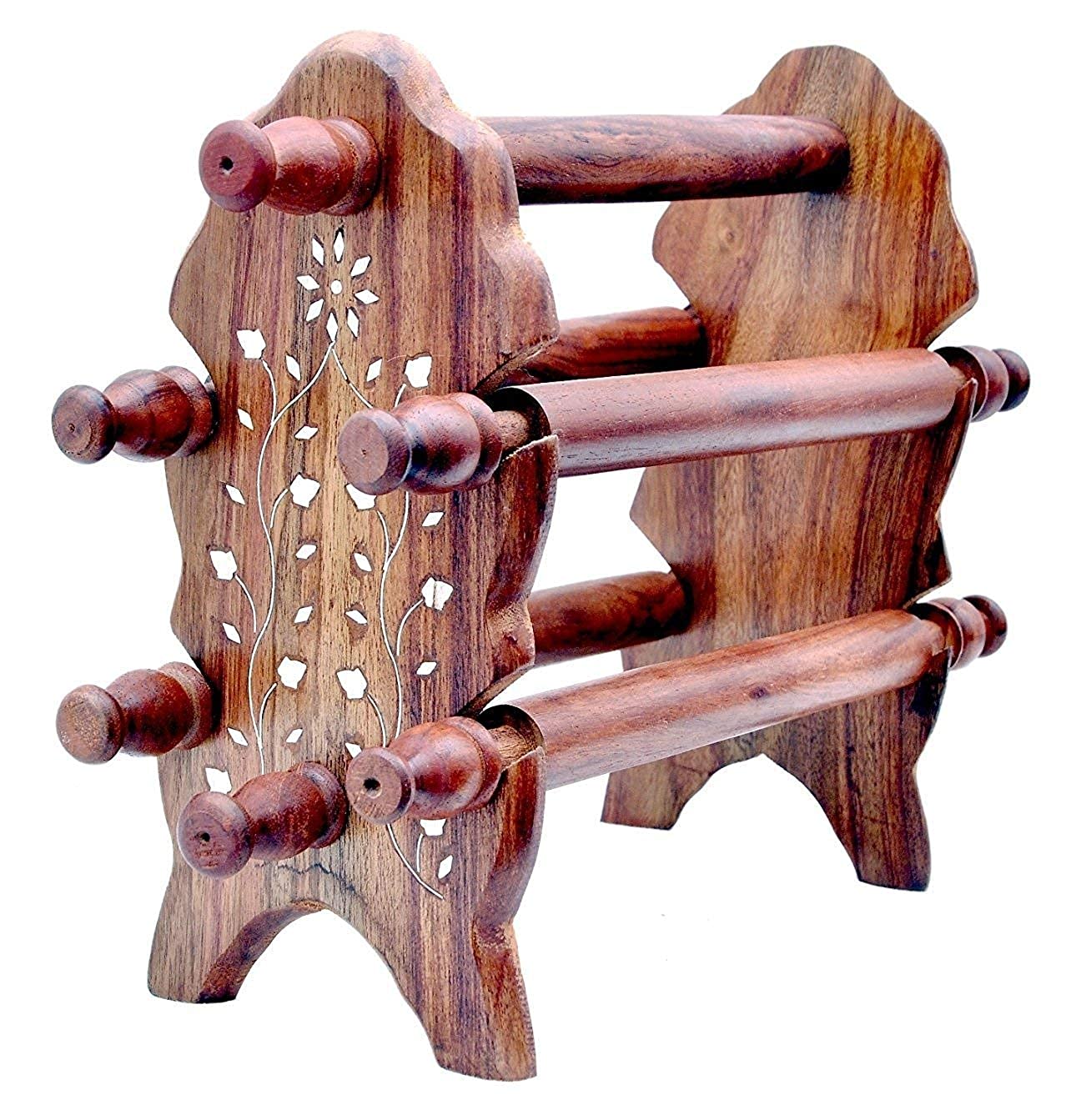 Wooden Handmade Folding Bangle stand for Girls & Women Bangle Storage Organizer Chuddi Daan Jewelry Holder, Bracelet Holder for Jewelry Dime Store