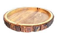 Thumbnail for Wooden Real Bark made Serving Tray , Storage Tray, Wonderful Gift for Kitchen or Table Decor, Wooden Tray for Kitchen or Tea Table Dime Store