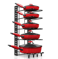 Thumbnail for Pot Rack Organizer Kitchen Organizer, 8 & 5 Tiers Adjustable Pots And Pans Organizer, Large Pot Lid Holders Pan Rack For Kitchen Cabinet Counter Dime Store