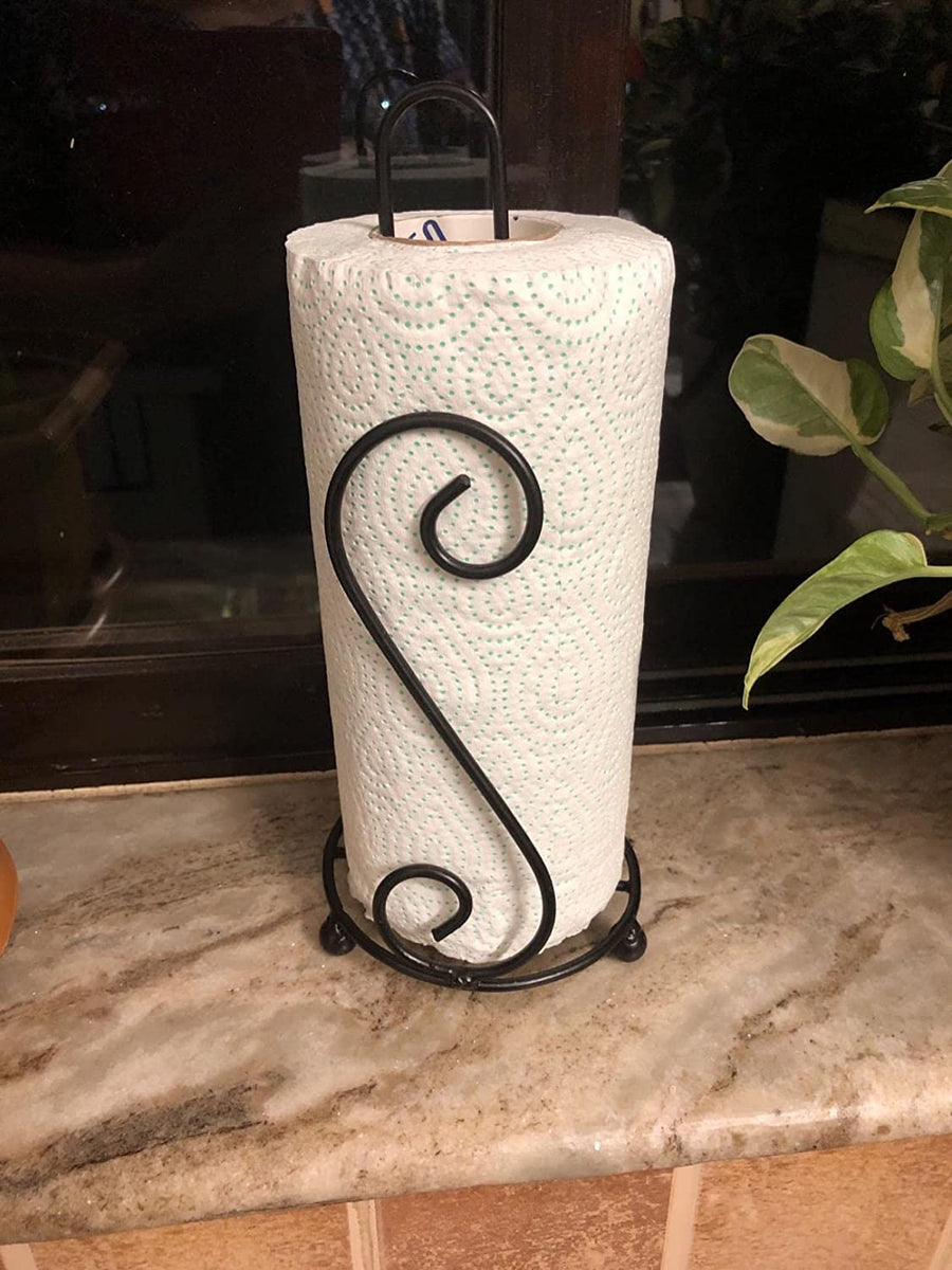 Wrought Iron Kitchen Tissue Paper Roll Holder Kitchen Storage Paper Towel Holder Dime Store
