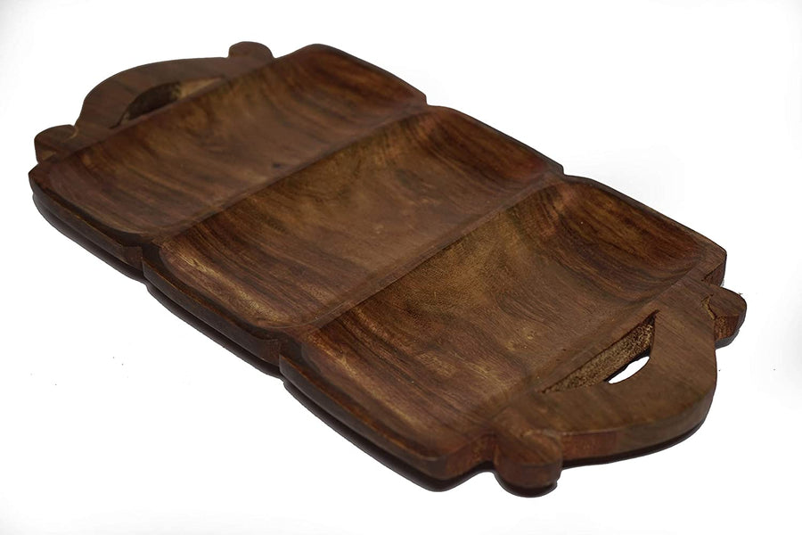 Wooden Handmade Dry Fruit Tray for Serving Kitchen Decoration Great Gift as Table or Kitchen Decor, Tray for Kitchen or Tea Table Dime Store