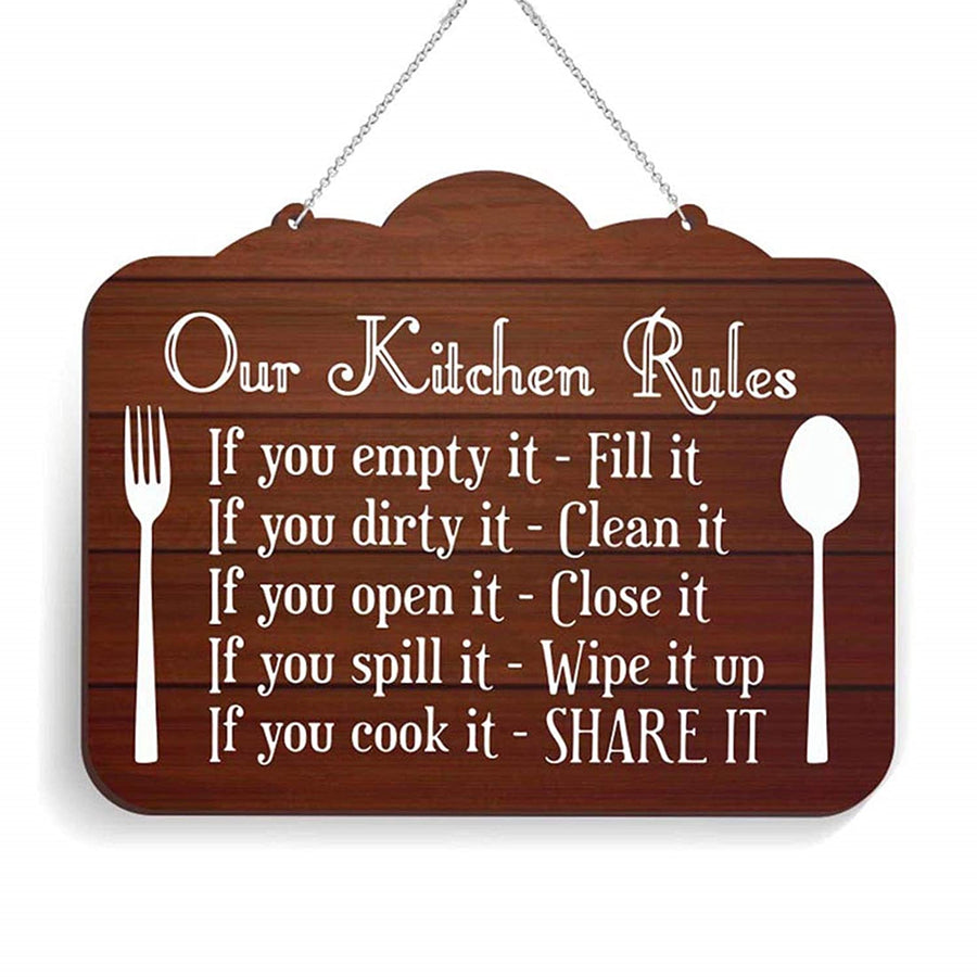 MDF Wall Decor Hanging Door Hanging Sign Quote for Home Decor Items & Kitchen Dime Store