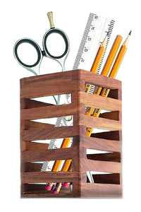 Thumbnail for Wooden Pen Stand Pencil Stand | Office supplies Table Storage Organizer | Office Desk Accessories, Pen Stands for Office Use Dime Store