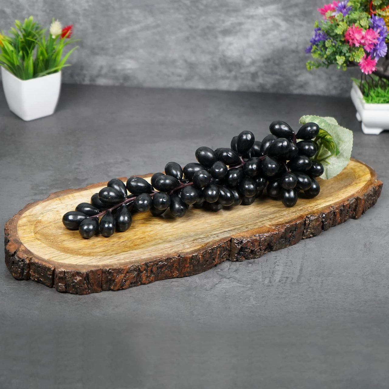Sheesham Wooden Tray, Multipurpose Handmade & Handcrafted Serving Tray, Rectangular Wooden Nested Platter - Size (37 x 17 x 2.5cm) Dime Store