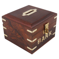 Thumbnail for Wooden Handmade Modern Money Bank , Piggy Bank for Kids & Adults Coin Storage Box Dime Store