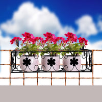 Thumbnail for Dime Store Hanging Basket for Railing Fence Over The Balcony Grill Rack Terrace Railing Basket, Plant Hanging Holder Indoor Outdoor Plant Stand Dime Store