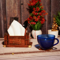 Thumbnail for Wooden Coasters Cum Phone Stand and Visiting Card Holder, Coaster Set of 6 for Tea Cups Coffee Mugs Beer Cans Bar Tumblers and Water Glasses Dime Store