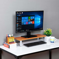 Thumbnail for Dime Store Monitor Stand for Desk, Table, Studio | Monitor Riser Stand | Computer Stand | Laptop Stand (100x21x11.25 cm, Brown) Dime Store