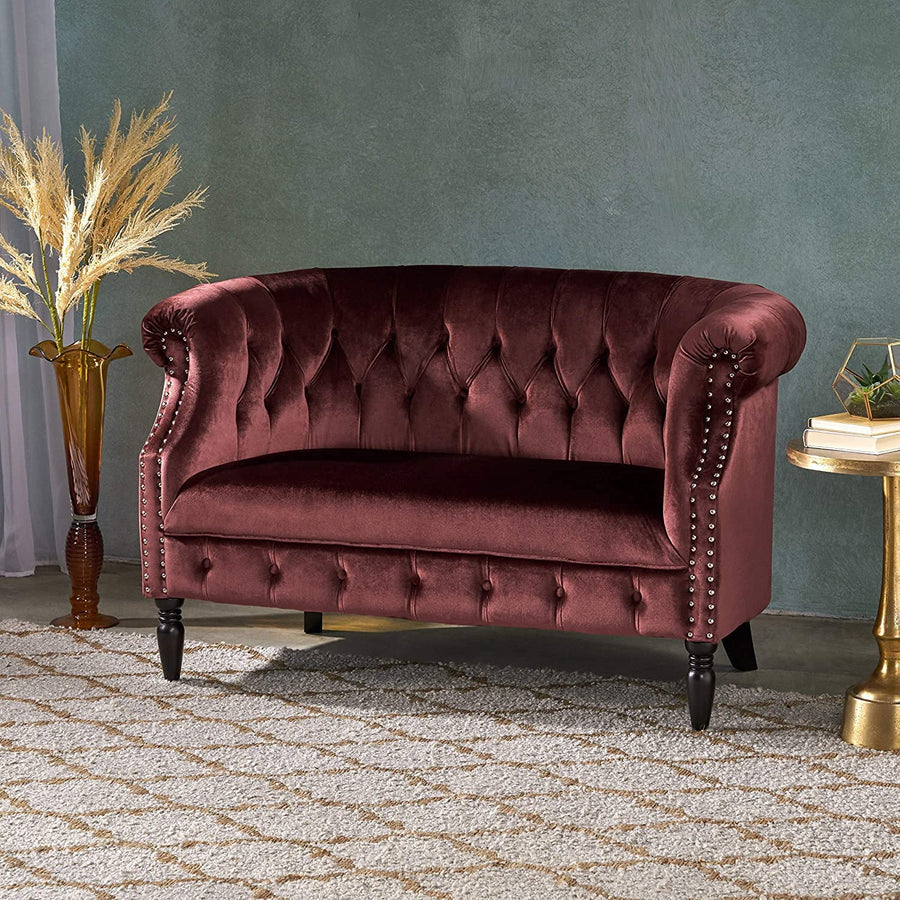 Wood 2 Seater Chesterfield Sofa Modern Design Sofa for Livingroom & hallway | Couch for Bedroom | Home Furniture Decorative Sofa Dime Store