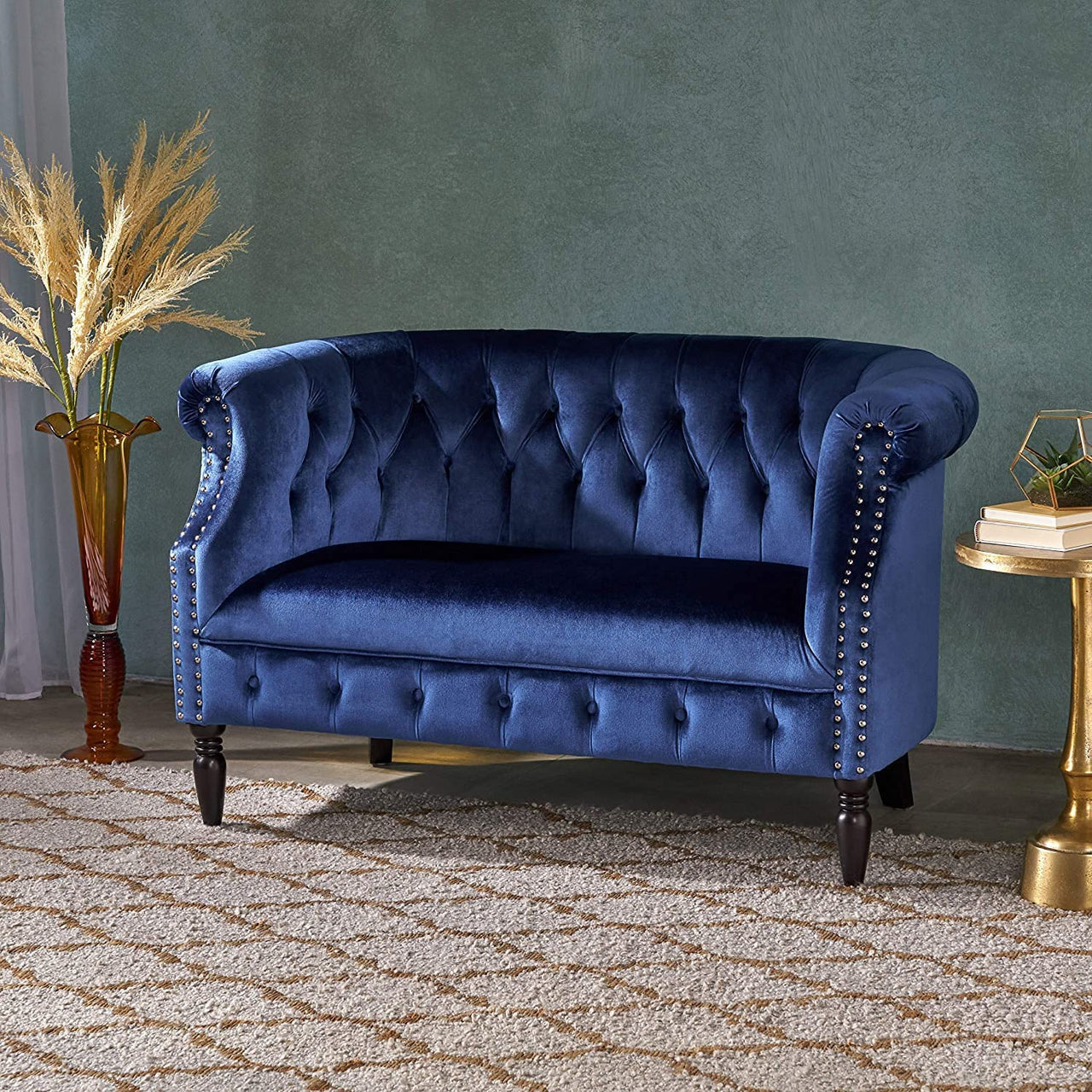 Wood 2 Seater Chesterfield Sofa Modern Design Sofa for Livingroom & hallway | Couch for Bedroom | Home Furniture Decorative Sofa Dime Store