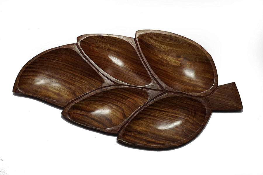 Wooden Handmade Dry Fruit Tray for Serving Kitchen Decoration Great Gift as Table or Kitchen Decor, Tray for Kitchen or Tea Table Dime Store