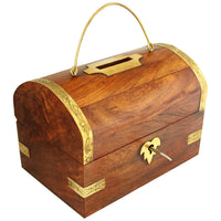 Thumbnail for Wooden Handmade Modern Money Bank , Piggy Bank for Kids & Adults Coin Storage Box Dime Store