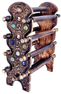 Thumbnail for Wooden Handmade Folding Bangle stand for Girls & Women Bangle Storage Organizer Chuddi Daan Jewelry Holder, Bracelet Holder for Jewelry Dime Store