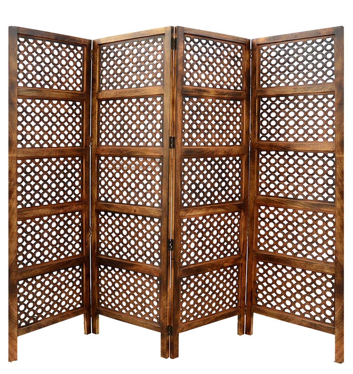 Wooden Folding Partition Screen for Livingroom & Hall | Room Divider Wall Screen , Room Separator | Dime Store