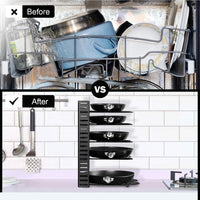 Thumbnail for Pot Rack Organizer Kitchen Organizer, 8 & 5 Tiers Adjustable Pots And Pans Organizer, Large Pot Lid Holders Pan Rack For Kitchen Cabinet Counter Dime Store