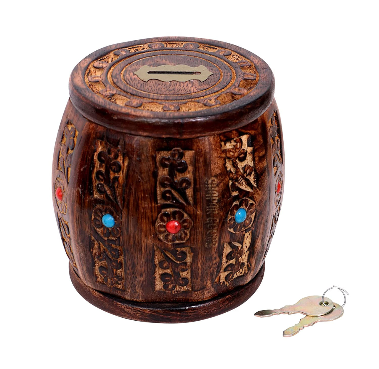 Wooden Handmade Money Bank , Piggy Bank for Kids & Adults | Gullak For Home Decoration & Gift Item Dime Store