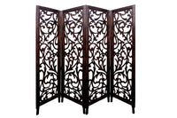 Thumbnail for Wooden Rooms Partition for Living Rooms / Wooden Screens Separator & Room Divider with Stands 4 Panels for Living Room/Bedroom/Office/ Restaurants Dime Store