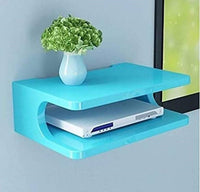 Thumbnail for Set top Box Stand | WIFI Router Holder Wooden Wall Shelves | Setup Box Stand for Home | Wall Mount Stylish WIFI Router Holder TV Cabinet Living Room Furniture Dime Store