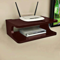 Thumbnail for Set top Box Stand | WIFI Router Holder Wooden Wall Shelves | Setup Box Stand for Home | Wall Mount Stylish WIFI Router Holder TV Cabinet Living Room Furniture Dime Store