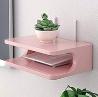 Thumbnail for Set top Box Stand | WIFI Router Holder Wooden Wall Shelves | Setup Box Stand for Home | Wall Mount Stylish WIFI Router Holder TV Cabinet Living Room Furniture Dime Store