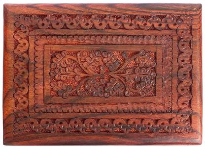 Handmade Wooden Jewellery Box for Women Jewel Organizer Hand Carved with Intricate Carvings Gift Items Dime Store