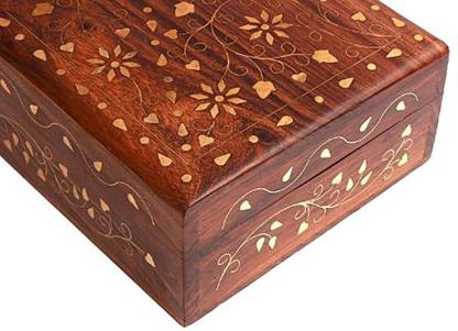 Wooden Big Size Jewelry Box for Storage Jewellery Jewel Boxes Storage Organizer Gift Box for Women Necklace Earring Set Bangles Churi Holder Dime Store