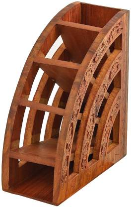 Wooden Remote Stand for Living Room , Remote & Mobile Holder for Table, Living Room Decorative Remote Case Dime Store