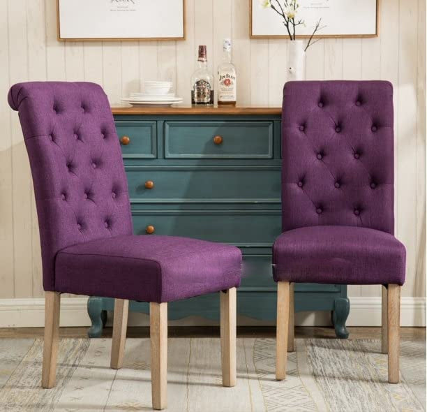 Wooden Handmade Button Tufted Teak Wood Wingback Chairs | Chair for Dining Table , Office Chair (Set of 2) Dime Store