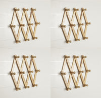 Thumbnail for Wooden Expandable Peg Rack Wall Hanger Hooks for Cloths Key & Bathroom Hanger Home Decoration Dime Store